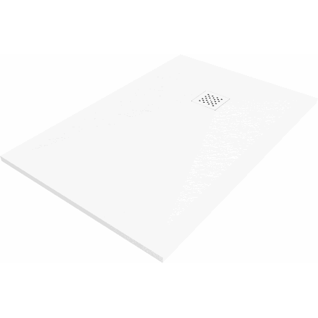 Mexen Stone+ Rectangular Composite Shower Tray 100 x 90 cm, White, White Cover - 44109010-W