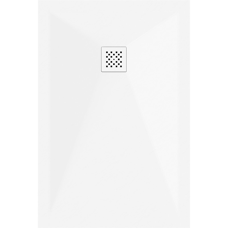 Mexen Stone+ rectangular composite shower tray 100 x 90 cm, white, white cover - 44109010-W