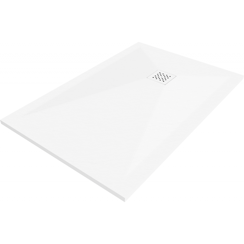Mexen Stone+ rectangular composite shower tray 140 x 90 cm, white, white cover - 44109014-W