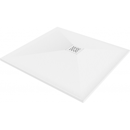 Mexen Stone+ Composite Shower Tray Square 100 x 100 cm, White, White Cover - 44101010-W
