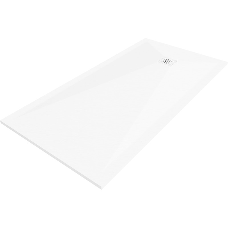 Mexen Stone+ rectangular composite shower tray 160 x 100 cm, white, white cover - 44101016-W