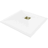 Mexen Stone+ composite square shower tray 100 x 100 cm, white, gold cover - 44101010-G