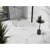 Mexen Stone+ composite square shower tray 80 x 80 cm, white, gold cover - 44108080-G