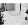 Mexen Stone+ composite square shower tray 120 x 100 cm, white, gold cover - 44101012-G
