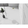 Mexen Stone+ composite rectangular shower tray 180 x 90 cm, white, gold cover - 44109018-G