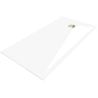 Mexen Stone+ composite rectangular shower tray 180 x 90 cm, white, gold cover - 44109018-G