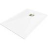 Mexen Stone+ rectangular composite shower tray 130 x 90 cm, white, golden cover - 44109013-G