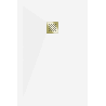Mexen Stone+ rectangular composite shower tray 140 x 90 cm, white, gold cover - 44109014-G