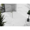 Mexen Stone+ composite rectangular shower tray 160 x 80 cm, white, gold cover - 44108016-G