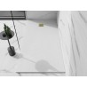 Mexen Stone+ composite rectangular shower tray 180 x 80 cm, white, gold cover - 44108018-G