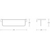 Mexen Lea towel rack, chrome - 7026020-00