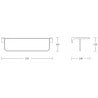 Mexen Lea towel rail, chrome - 7026020-00