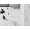 Mexen Stone+ composite rectangular shower tray 90 x 70 cm, white, gold cover - 44107090-G