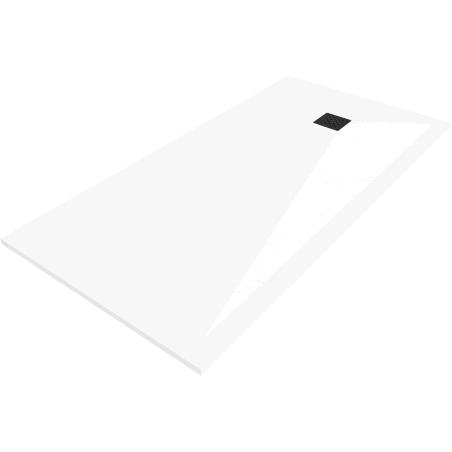 Mexen Stone+ rectangular composite shower tray 200 x 100 cm, white, black cover - 44101020-B