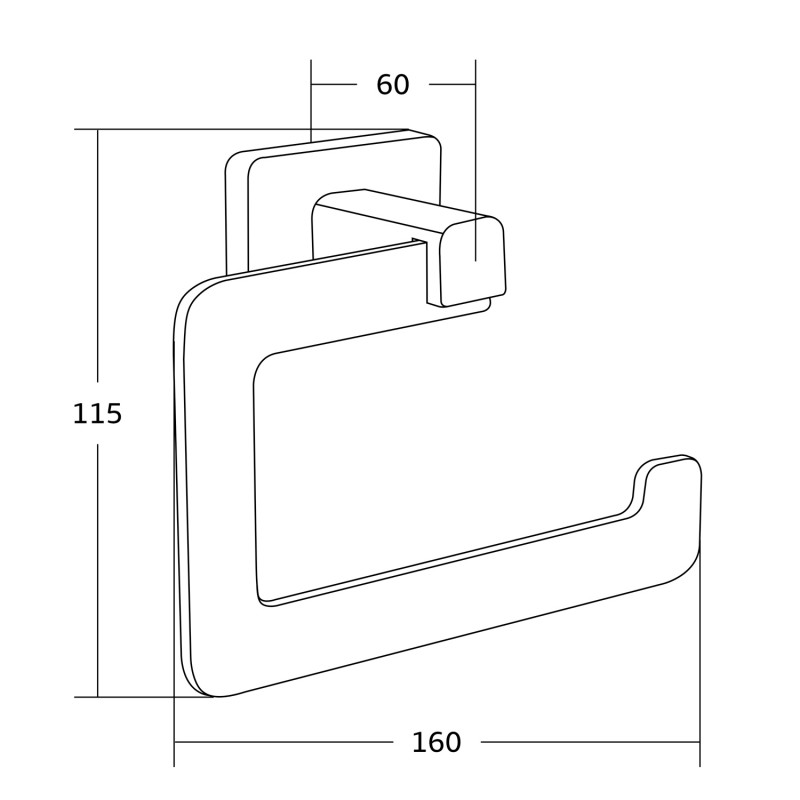 Mexen Asis toilet paper holder, chrome - 7017633-00