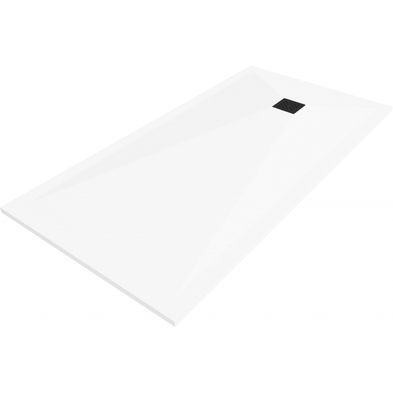 Mexen Stone+ Rectangular Composite Shower Tray 200 x 80 cm, White, Black Cover - 44108020-B