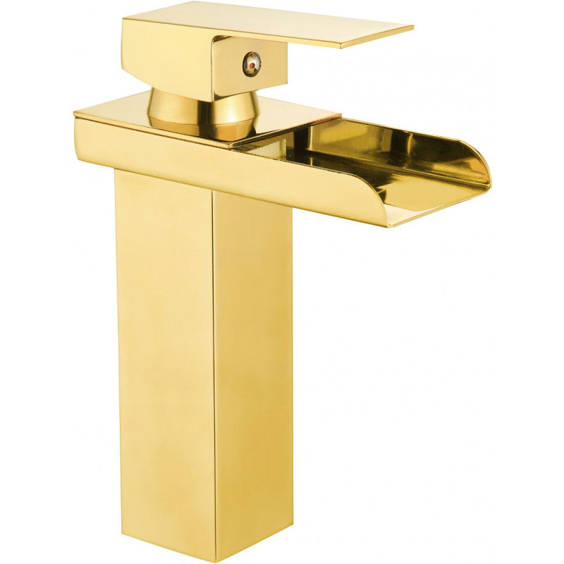 Mexen Hydra washbasin mixer tap, Gold - 744900-50