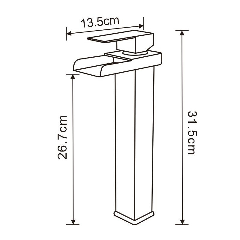 Mexen Hydra tall washbasin faucet, gold - 744910-50