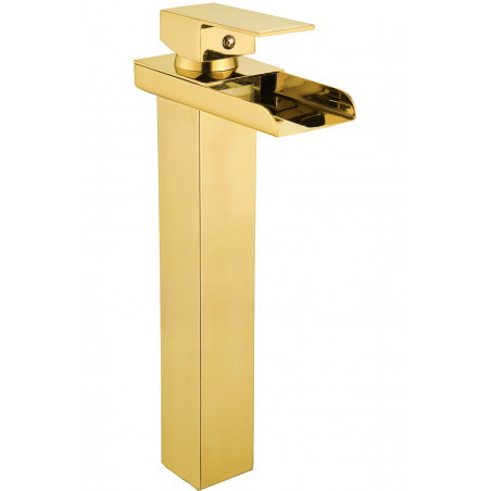 Mexen Hydra tall washbasin faucet, gold - 744910-50