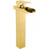 Mexen Hydra tall washbasin faucet, gold - 744910-50