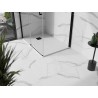 Mexen Stone+ composite rectangular shower tray 80 x 70 cm, white, black cover - 44107080-B