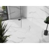 Mexen Stone+ composite rectangular shower tray 80 x 70 cm, white, black cover - 44107080-B