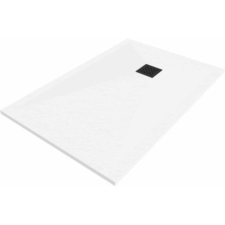 Mexen Stone+ Rectangular Composite Shower Tray 80 x 70 cm, White, Black Cover - 44107080-B