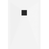 Mexen Stone+ composite rectangular shower tray 80 x 70 cm, white, black cover - 44107080-B