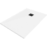 Mexen Stone+ composite rectangular shower tray 90 x 80 cm, white, black cover - 44108090-B