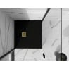 Mexen Stone+ Composite Square Shower Tray 70 x 70 cm, Black, Golden Cover - 44707070-G