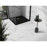 Mexen Stone+ composite square shower tray 100 x 100 cm, black, gold cover - 44701010-G