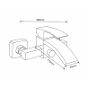 Mexen Libra bathtub mixer tap, Gold - 745130-50