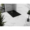 Mexen Stone+ rectangular composite shower tray 110 x 80 cm, black, gold cover - 44708011-G