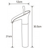 Mexen Orion tall washbasin faucet, chrome - 745510-00