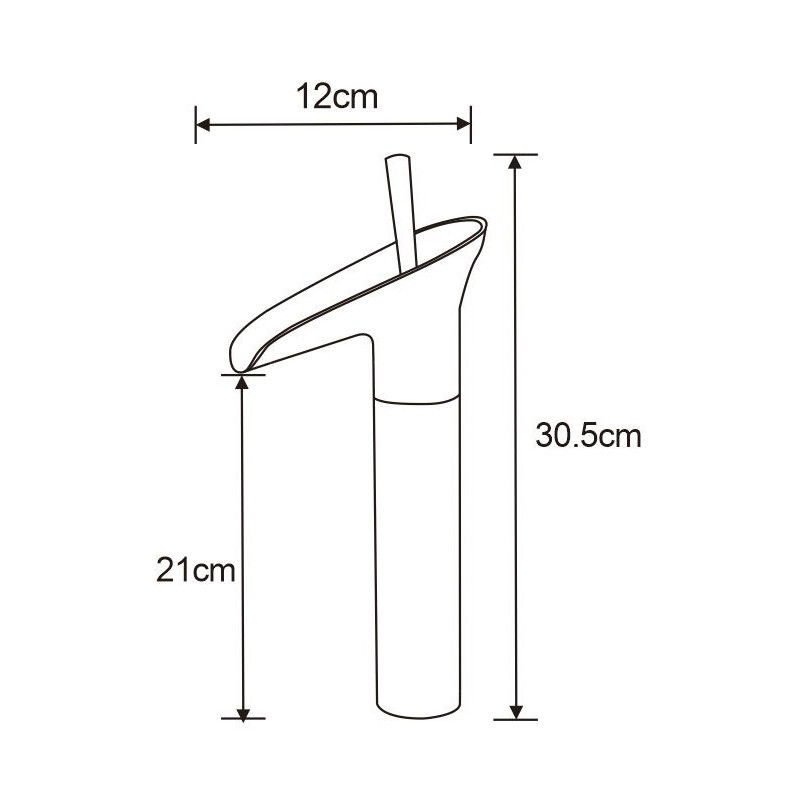 Mexen Orion high washbasin tap, gold - 745510-50