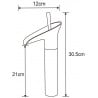 Mexen Orion high washbasin tap, gold - 745510-50