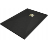 Mexen Stone+ rectangular composite shower tray 120 x 80 cm, black, gold cover - 44708012-G