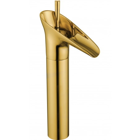 Mexen Orion tall washbasin faucet, gold - 745510-50