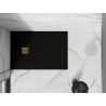 Mexen Stone+ composite rectangular shower tray 110 x 90 cm, black, gold cover - 44709011-G