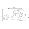 Mexen Erica bathtub mixer tap, Black - 746430-70