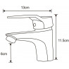 Mexen Caro washbasin faucet, black - 746600-70