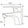 Mexen Caro washbasin tap, black - 746600-70