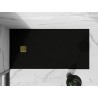 Mexen Stone+ rectangular composite shower tray 200 x 100 cm, black, gold cover - 44701020-G