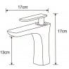 Mexen Indus washbasin mixer tap, Black - 744600-70