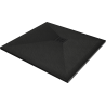 Mexen Stone+ composite square shower tray 80 x 80 cm, black, black cover - 44708080-B