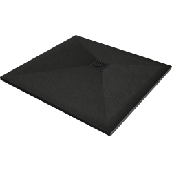 Mexen Stone+ Composite Shower Tray Square 100 x 100 cm, Black, Black Cover - 44701010-B