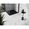 Mexen Stone+ composite square shower tray 90 x 90 cm, black, black cover - 44709090-B
