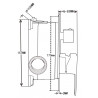 Mexen Uno built-in bathtub-shower faucet, gold - 71435-50