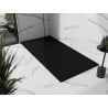 Mexen Stone+ composite rectangular shower tray 160 x 80 cm, black, black cover - 44708016-B
