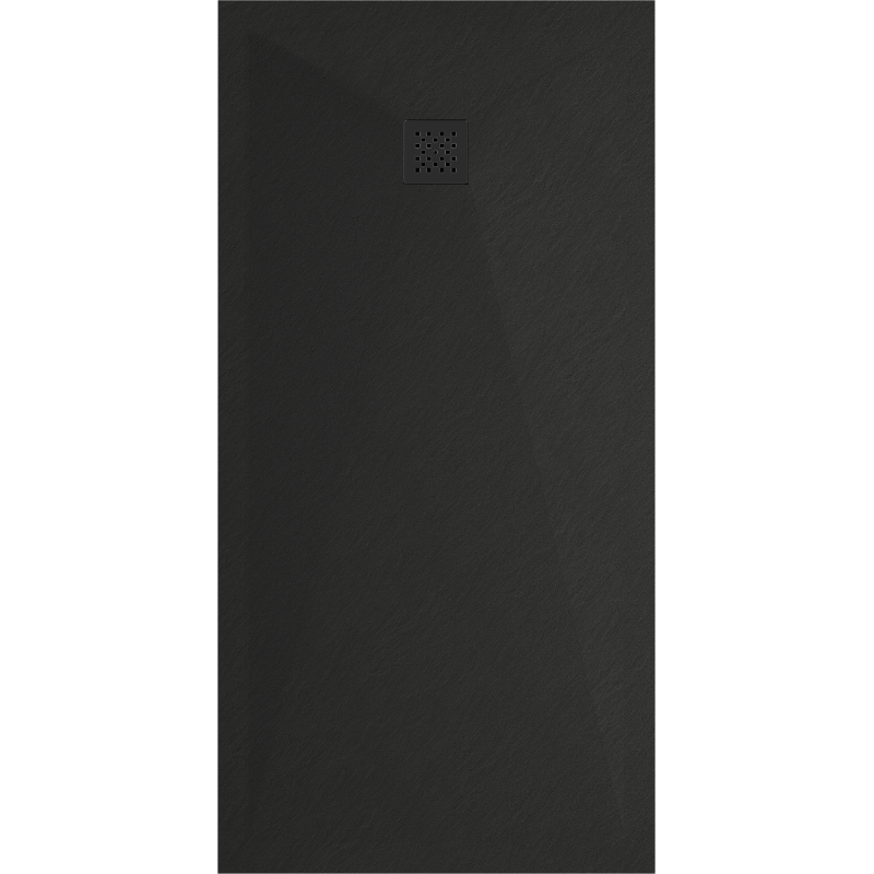 Mexen Stone+ composite rectangular shower tray 180 x 70 cm, black, black cover - 44707018-B